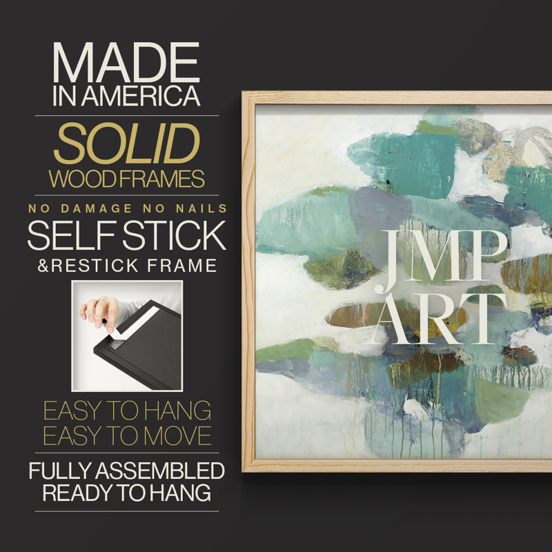 Stepping Stones -Framed Print - Restickable, Natural, 16" H x 20" W