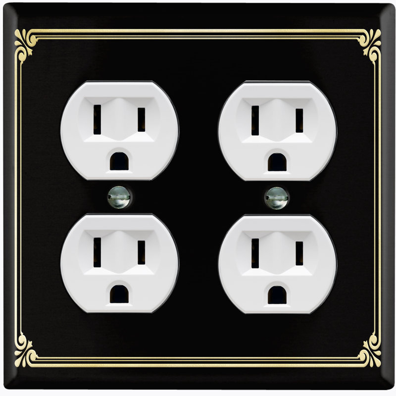 Patterned 2 - Gang Toggle Light Switch Standard Wall Plate