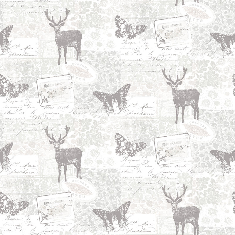 Han 10m x 53cm Matte Wallpaper Roll, Light Grey
