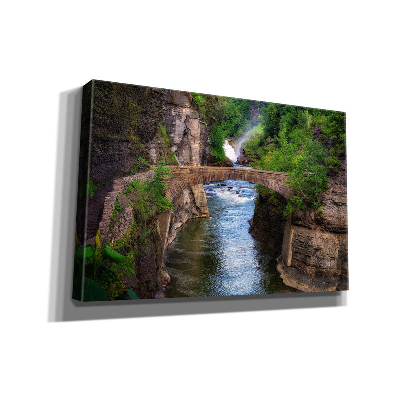 «Stone Bridge Over The Genesee» par Rick Berk, art mural sur toile