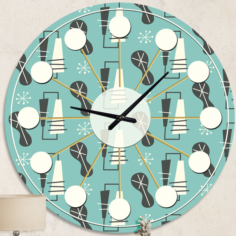 Horloge murale 1950 Mid-Century 1950, Moyenne