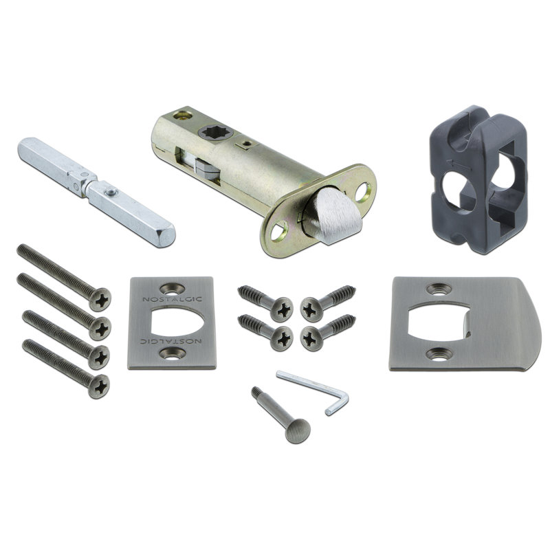 Rope Rosette with Mission Door Knob, Antique Brass, 2-3/4”