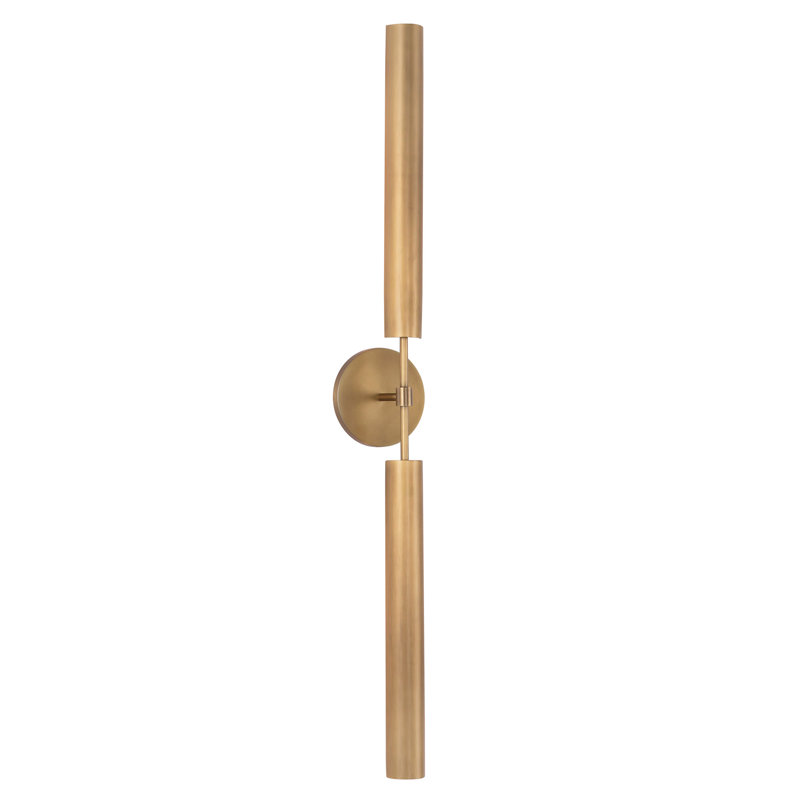 2 - Light LED Bath Bar, Vintage Brass