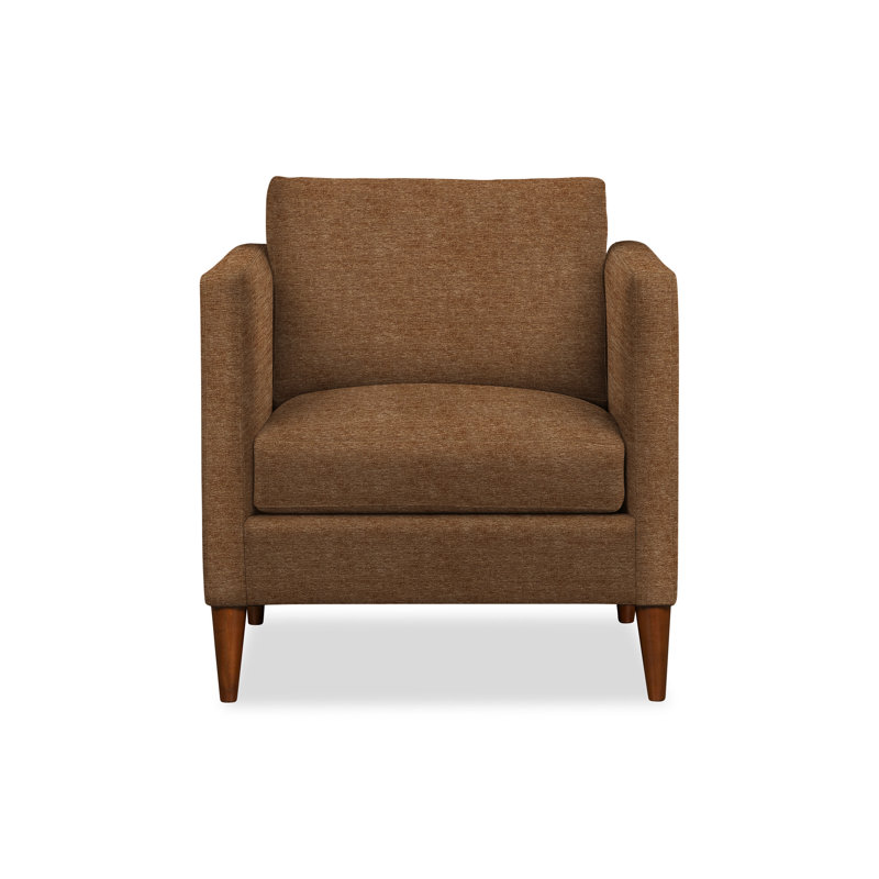 Fauteuil Clifford, Velours performance écorce délavé Nave