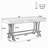 63" Bar Pub Table, Counter Height Kitchen Dining Table with Metal Footrest