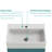 20"X14" White Ceramic Bathroom Sink - , Smooth Non Porous Surface, Contemporary Decor, Safe Edges Integrated Gloss For Kitchen 1 Faucet Hole, Overflow, Scratch , Style, Edges, Easy To Maintain