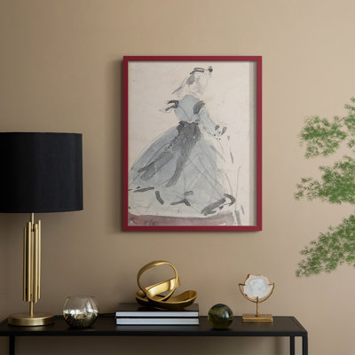 Vintage Sketch LXXXIX Framed Print - Solid Wood