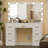 Makada Vanity Table with Large Lighted Mirror, Makeup Vanity Desk with 7 Drawers-95260511
