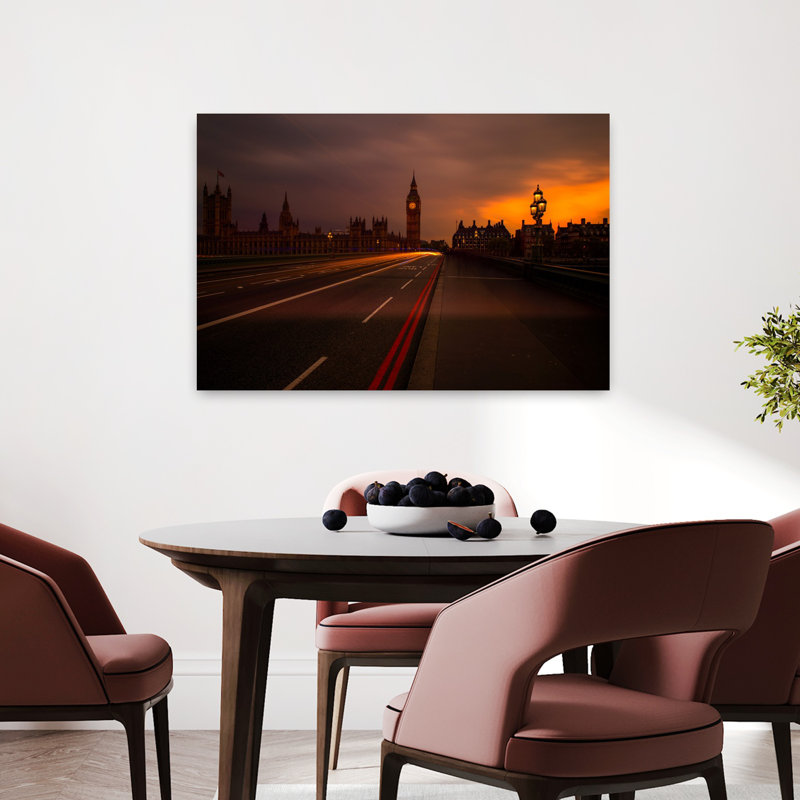 Big Ben, art mural abstrait contemporain, H 36 po x l 24 po