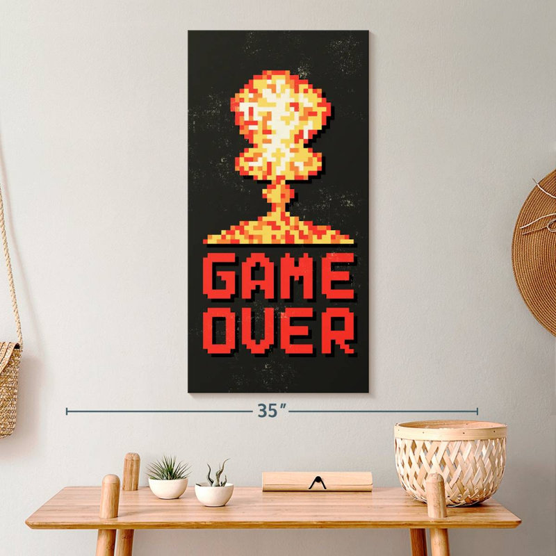 Jeu vidéo sur toile, H 30 po x l 15 po x P 1,25 po