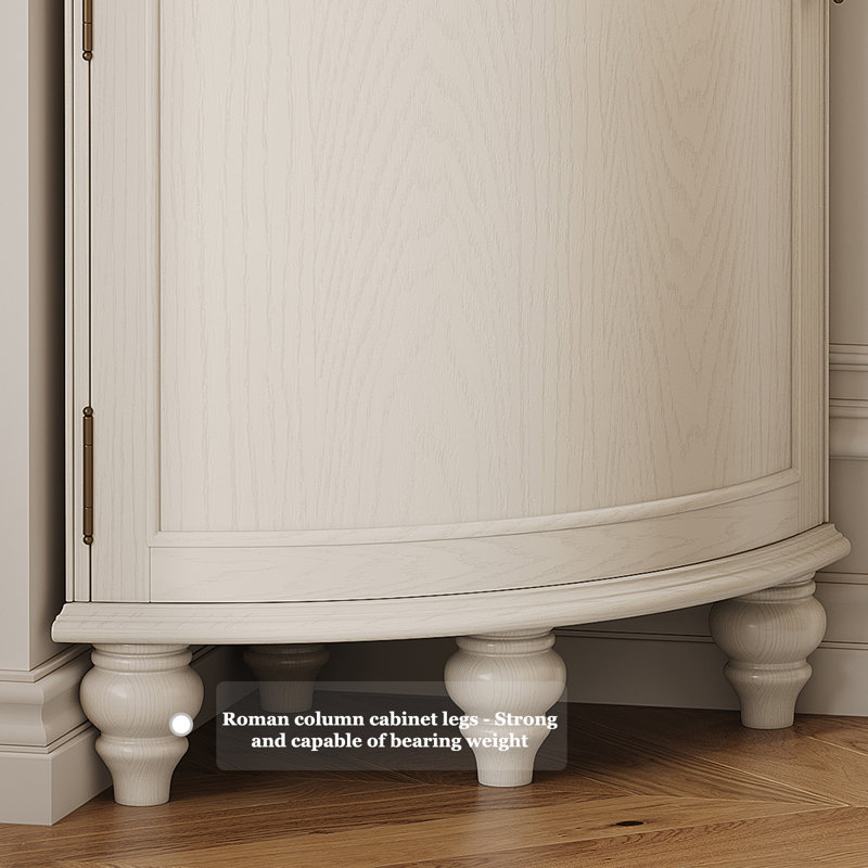 Armoire de coin en bois massif de style américain