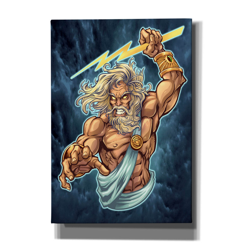 Hakim " Zeus Full Color ", 26" H x 18" W x 0.75" D