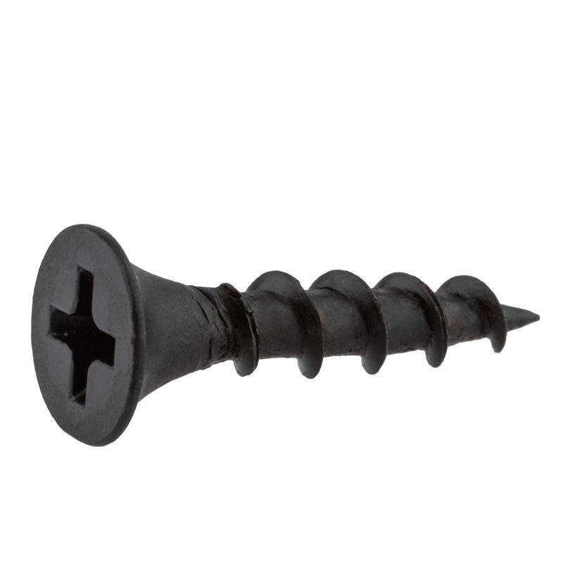 #8 x 3/4" Flat Black Coarse Thread Phillips Drive Wood Screws Self Tapping Screws
