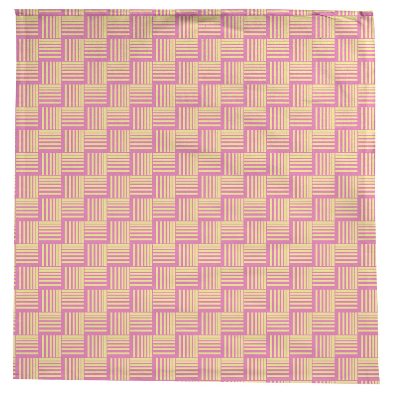 Rayures nattes classiques Nappe, Rose/jaune