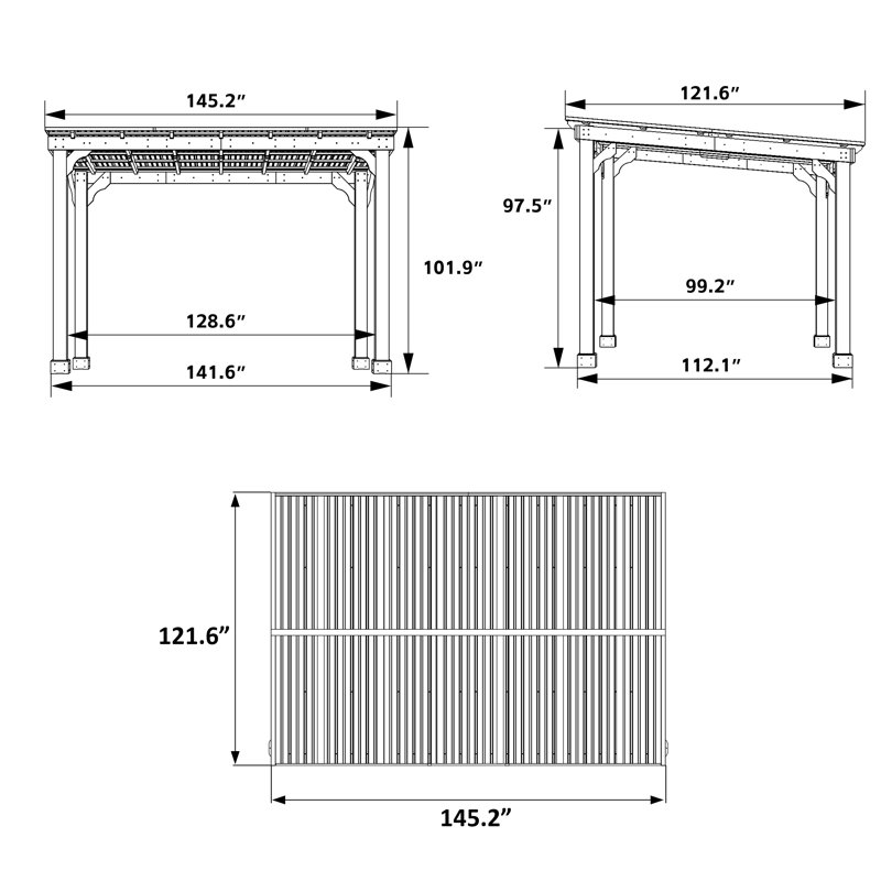 Solid wood garden shed, 10 pi x 12 pi