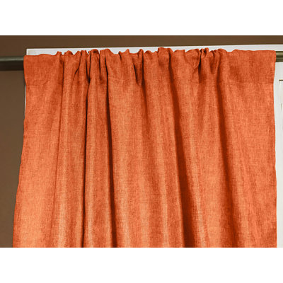 Panneau de rideau semi-transparent en polyester Kortnee