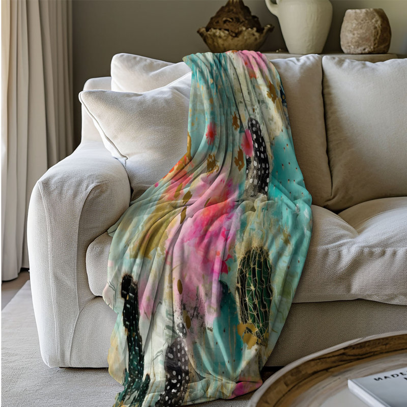  Couverture Bohemian Cactus Revival, Lit simple