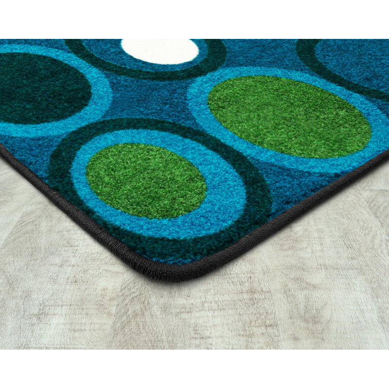 Circle Back Geometric Tufted Area Rug, Rectangle 5'4" x 7'8"