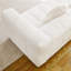Canapé moderne de 84,6 pouces avec deux coussins décoratifs, tissu en polyester à poils longs texturé litchi doux pour la peau, canapé à trois places en mousse à carreaux-601851780