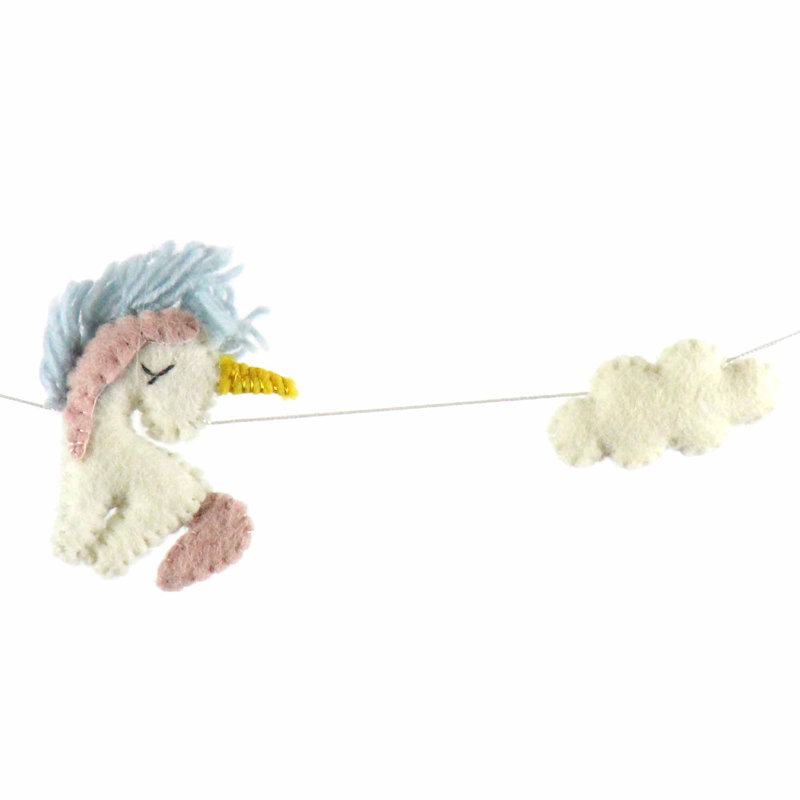 Guirlande licorne en feutre Chewelah