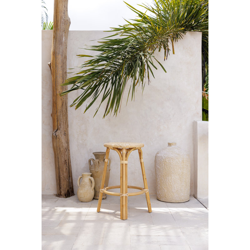 Tabouret de comptoir en rotin Bistro, Naturel