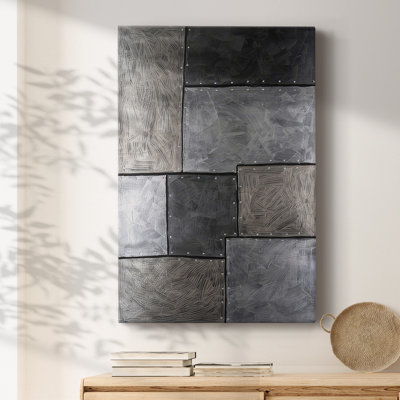 Steel Plates I On Canvas Print