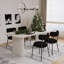Ensemble de salle à manger rectangulaire à double piédestal avec table de salle à manger de style crème-1696774264-1696774265-1696774269