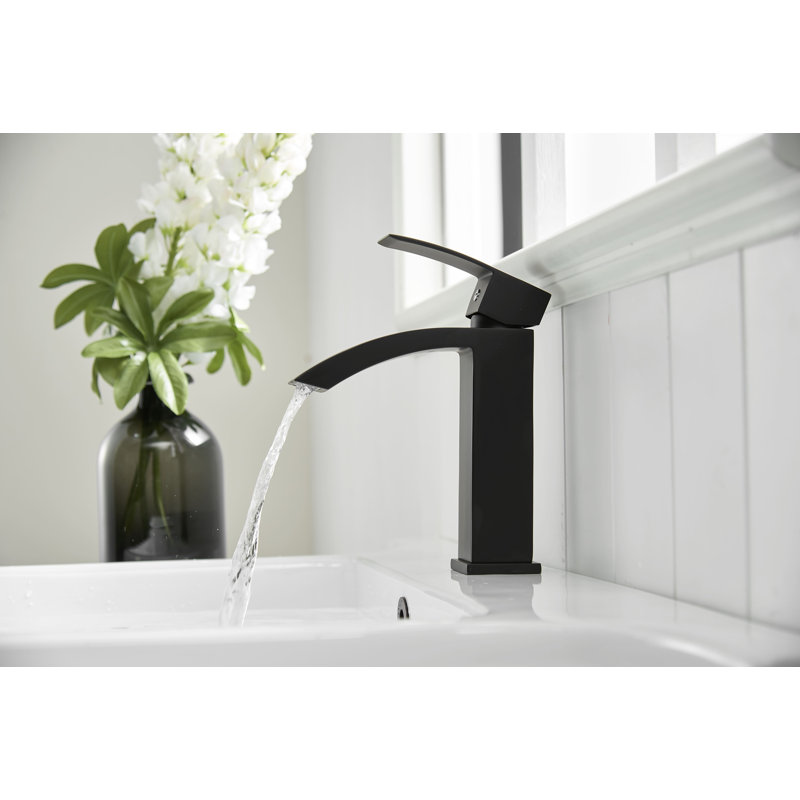 Robinet de salle de bain à un trou, Noir mat