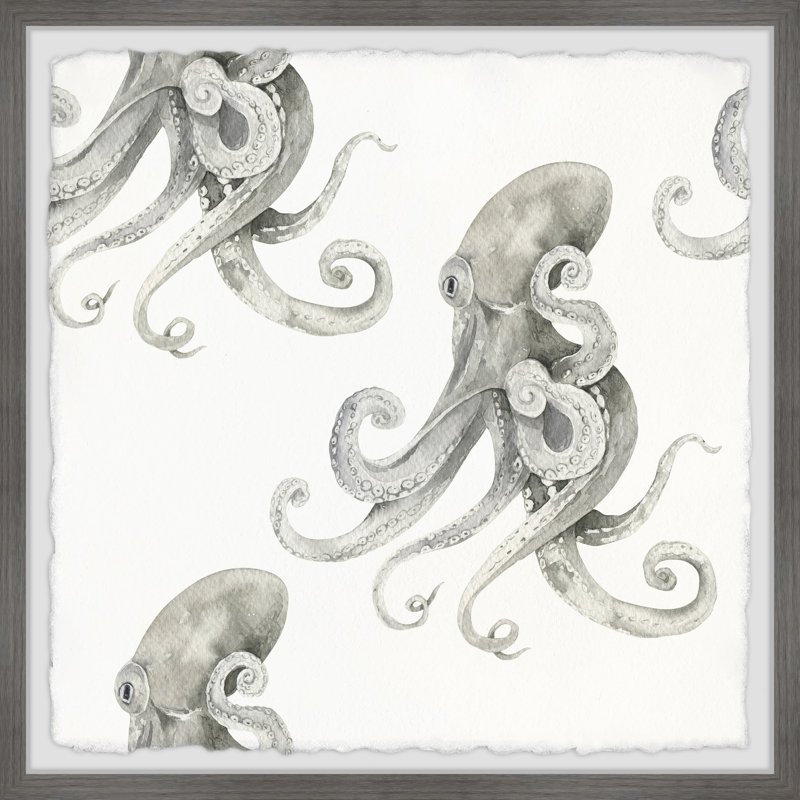 Octopus Dreams - Single Picture Frame Print, 81cm H x 81cm W x 3.81cm D