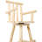 Rustic Bar Stool - Fir Wood Construction, Swivel Function, Comfortable Backrest, Wide Armrest, Ideal For Kitchen And Dining Areas-811927577