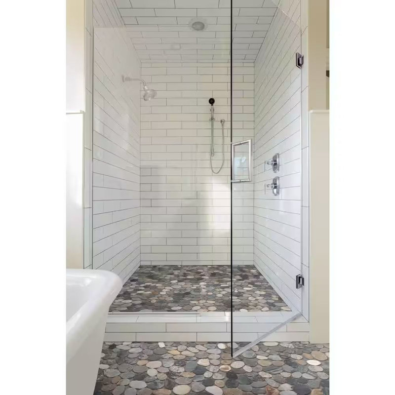 Island Stones | 12 In. X 12 In. Tumbled Stone Mosaic Tile, New Zealand Earth