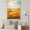 Été, pré, horizon, ferme, fenêtres - ferme, fenêtres, art mural
