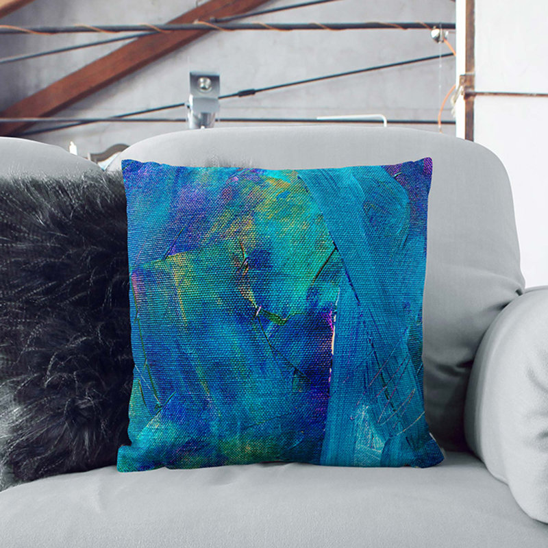 Abstract Square Throw Cushion, Black, 55 x 55 cm