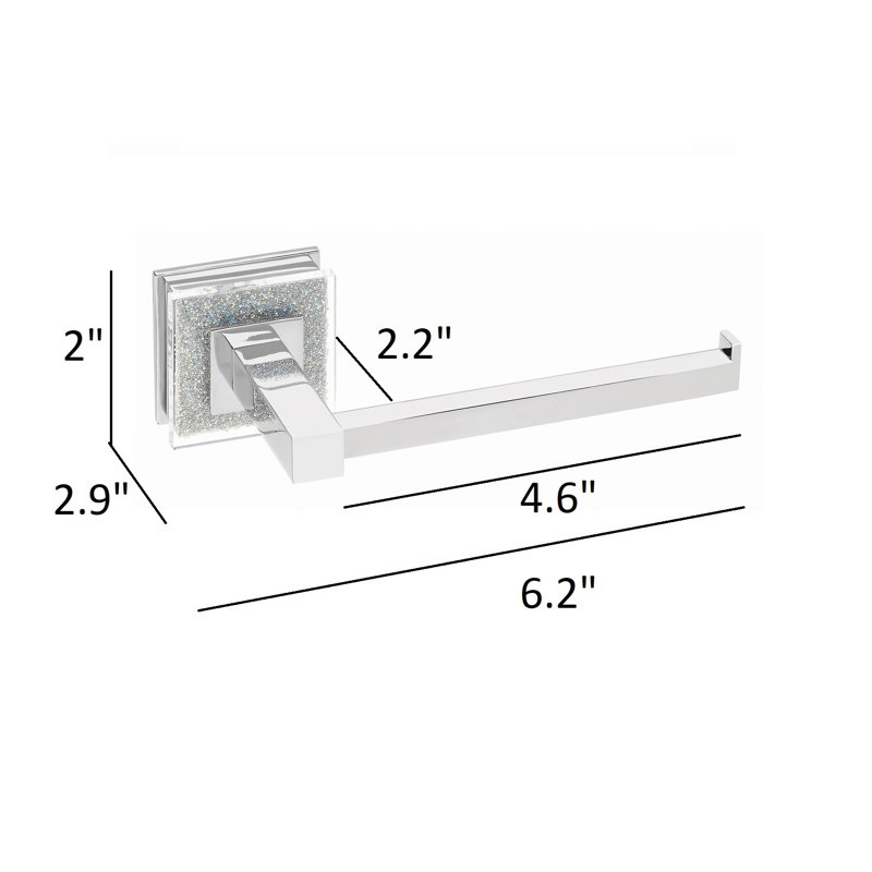 Zaven Wall Mounted Toilet Paper Holder, Chrome