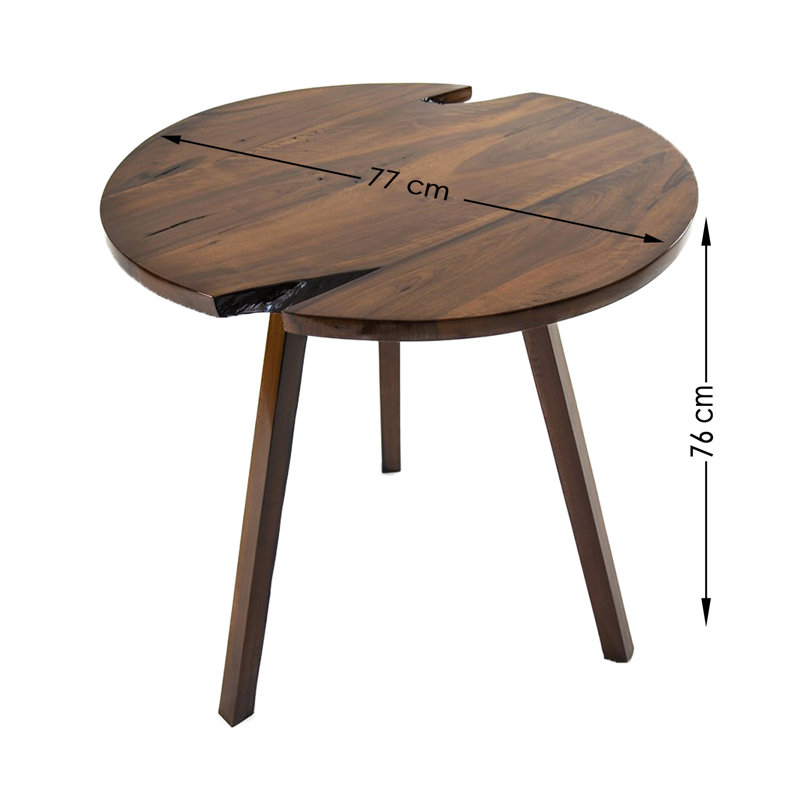 Hochstetler Round Restaurant Table, H76 x L77 x W77cm