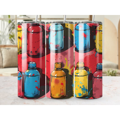 Choose Handmade Tumblers 591ml Vacuum Insulated Stainless Steel (18/8) Travel Tumbler with Straw
