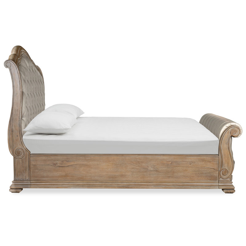 King Upholstered Sleigh Bed, King
