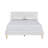  King Size Platform Bed Frame With Upholstered Teddy Velvet Headboard, Sturdy Wood Slats Support & Center Leg, Requires A Mattress To Be Used.-1340836934-1340836930