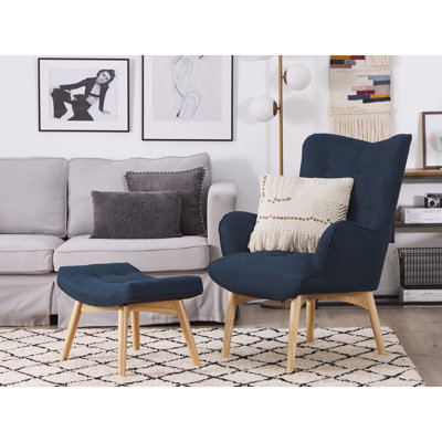 Linda Upholstered With Footstool Armchair