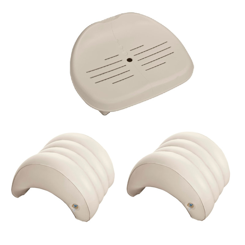 Siège de spa gonflable antidérapant Intex et appui-tête de spa gonflable