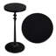 Table d'appoint ronde moderne en métal 19,5 po Lulu, piédestal noir mat Martini pour petits espaces-1610367239
