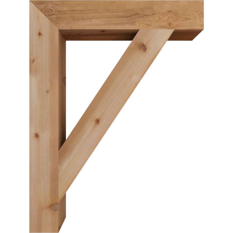 Support de bloc traditionnel, Cèdre rouge de l'Ouest (lisse), H 48 po x l 5,5 po x P 36 po
