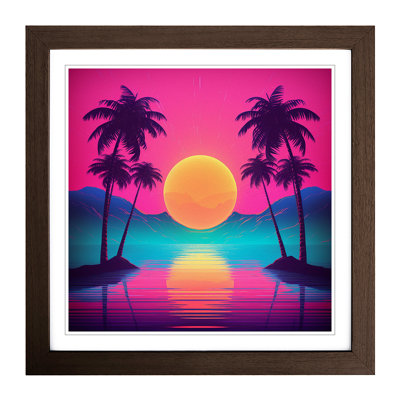 Sunset Vaporwave No.2 - Framed Print