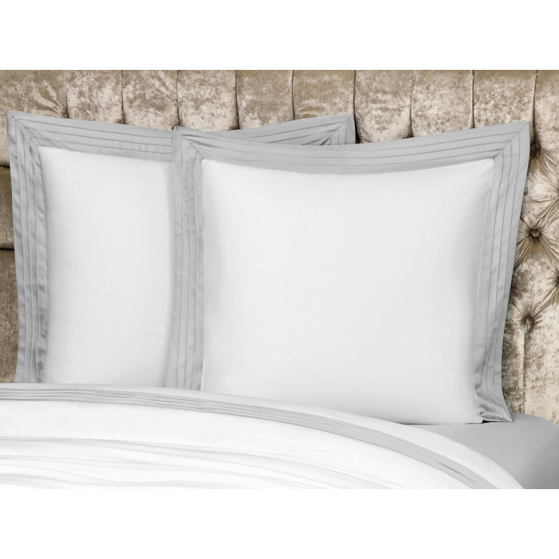 Eden Sham, Euro, White/Light Gray