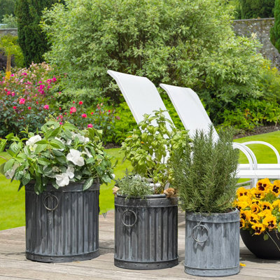 3 Piece Drummer Planters, 14.25"