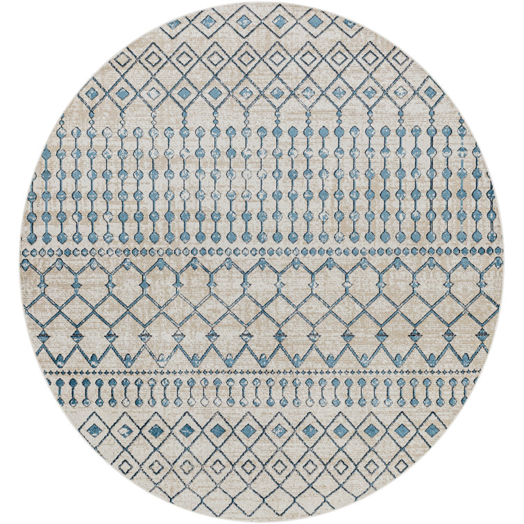 Tapis bleu / gris Newman