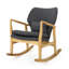 Solid Wood Rocking Chair with Cushion-1481441140-1481441097