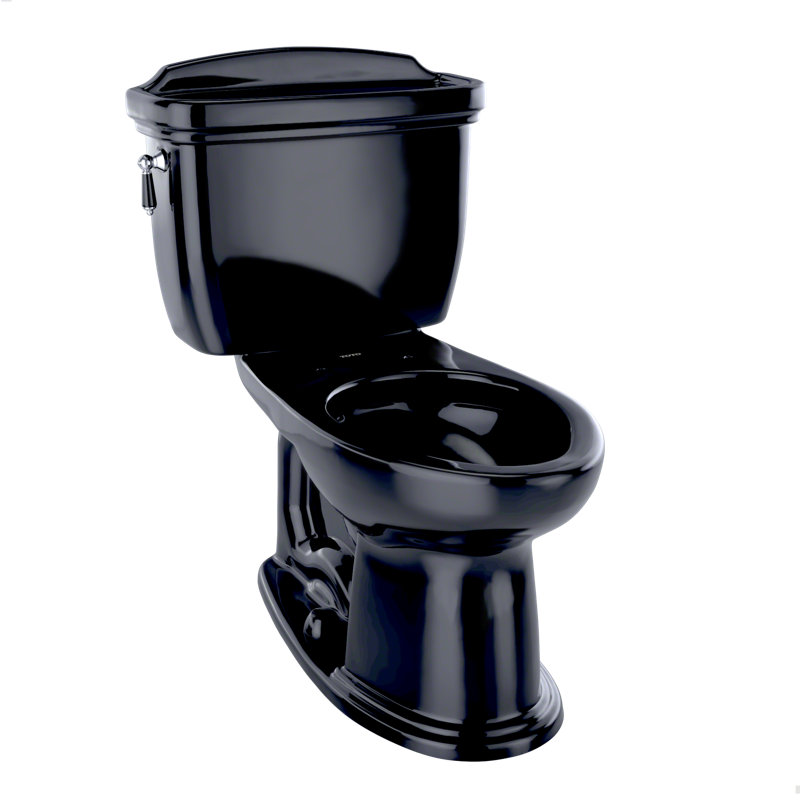 Dartmouth® 1.6 GPF Elongated Two-Piece Toilet (Seat not included), Ebony