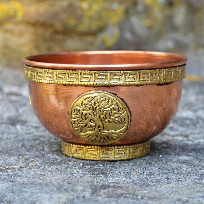 Armadeo Tree of Life Copper Bowl Sculpture