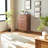 Retro Style Black Walnut Entrance Cabinet Solid Wood Accent Chest